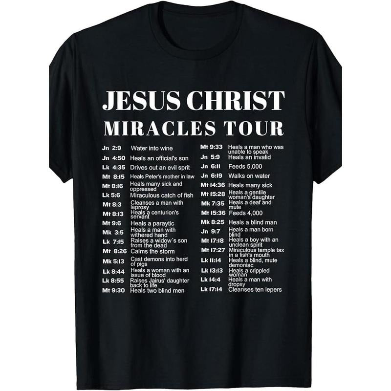 100% Made in USA, 180g Jesus Christ Miracles Tour T-Shirt Hoodie, Sweatshirt | UrbanDripWear.com
