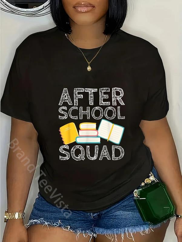 100% cotton After School Squad Cool Teacher School Worker Teaching Staff T-Shirt women graphic shirts Hoodie, Sweatshirt