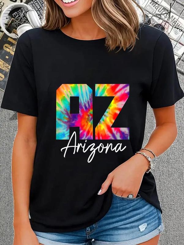 100% cotton Arizona Tie Dye AZ Vintage Retro T-Shirt women graphic shirts Hoodie, Sweatshirt | UrbanDripWear.com