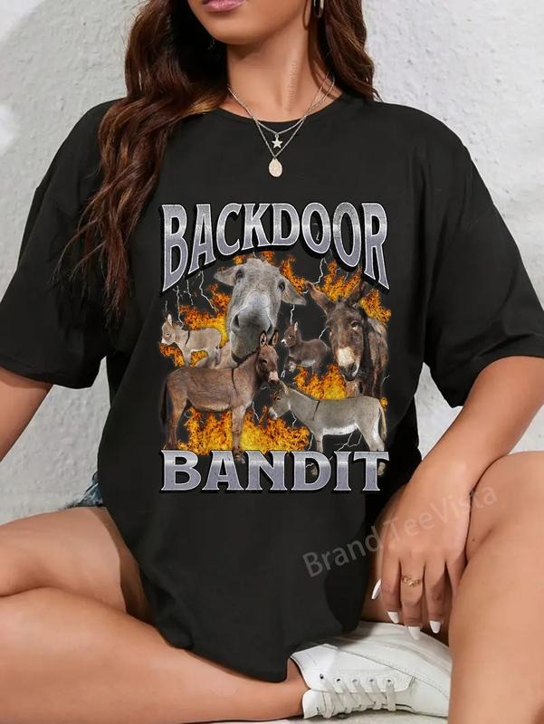 100% cotton Backdoor Eats Funny Offensive Donkey Meme Bootleg T-Shirt women graphic shirts style 02 Hoodie, Sweatshirt