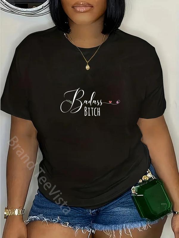 100% cotton Badass Bitch T-Shirt Funny Gift T-Shirt women graphic shirts Hoodie, Sweatshirt | UrbanDripWear.com