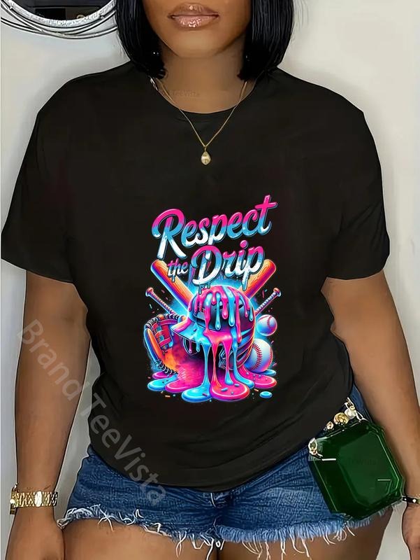 100% cotton Baseball Drip For Boys Ice Cream Respect The Drip Baseball T-Shirt women graphic shirts Hoodie, Sweatshirt