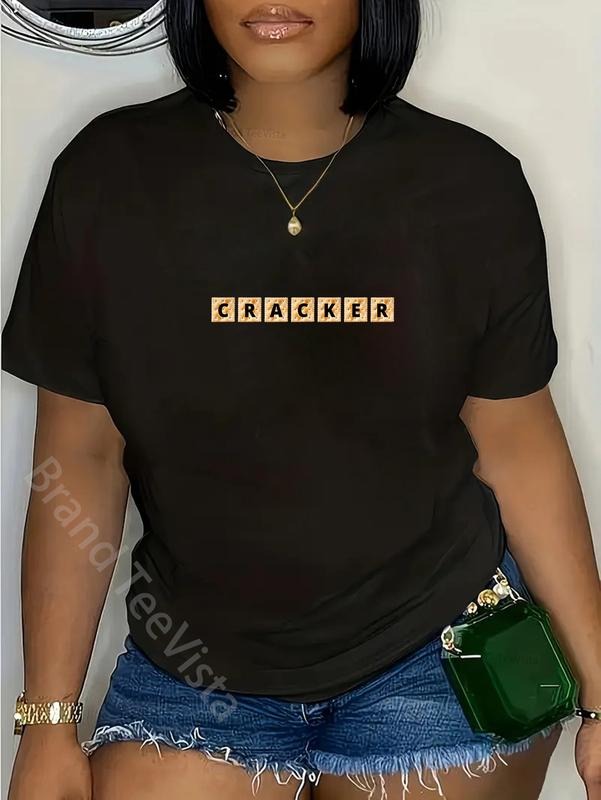 100% cotton Cracker Funny Saltine Letter Squares T-Shirt women graphic shirts style 02 Hoodie, Sweatshirt | UrbanDripWear.com