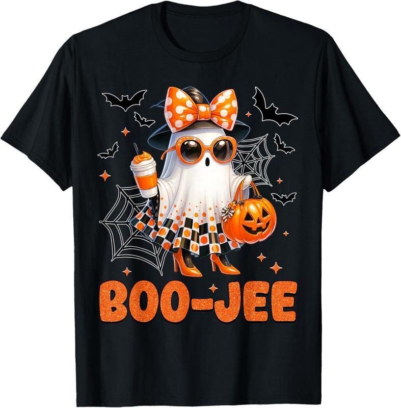 100% cotton Cute Coquette Boo JEE Ghost Halloween Costumes Womens Girls T-Shirt women graphic shirts Hoodie, Sweatshirt