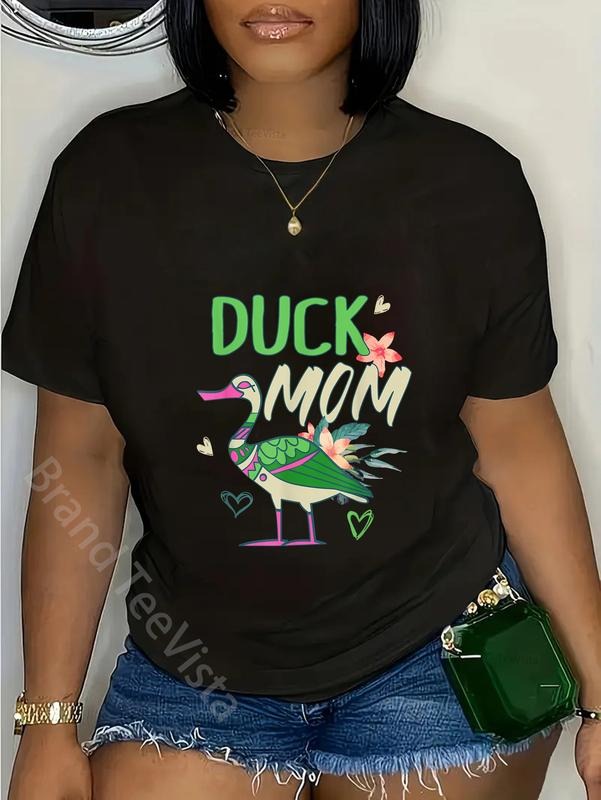 100% cotton Cute Duck Mom Animal Lover Mother Quack T-Shirt women graphic shirts Hoodie, Sweatshirt | UrbanDripWear.com