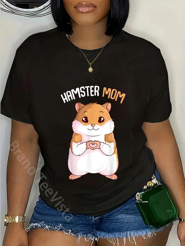100% cotton Cute Hamster & Pet Gifts Women's Hamster Mom Hammy Girls T-Shirt women graphic shirts Hoodie, Sweatshirt