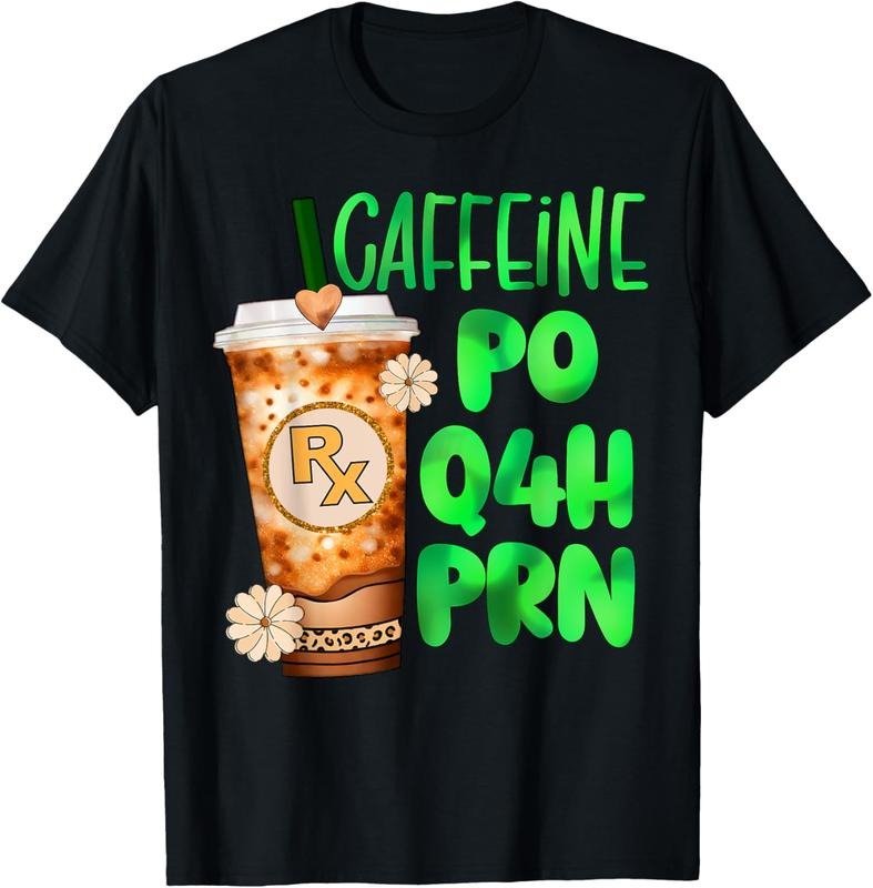 100% cotton Cute Pharmacy tech pharmacist caffeine nurse rx coffee prn T-Shirt women graphic shirts Hoodie, Sweatshirt