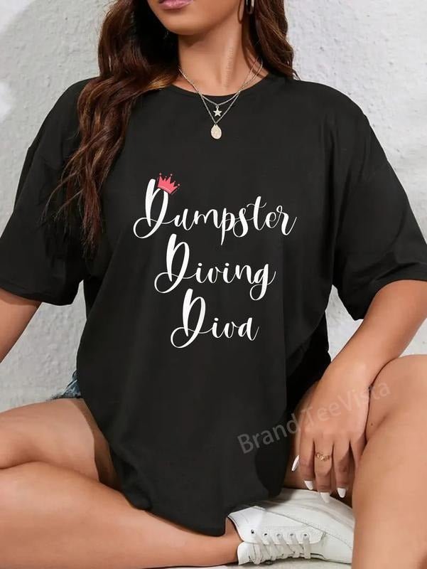100% cotton Dumpster Diving Diva - Funny Womens Dumpster Diver T-Shirt women graphic shirts Hoodie, Sweatshirt