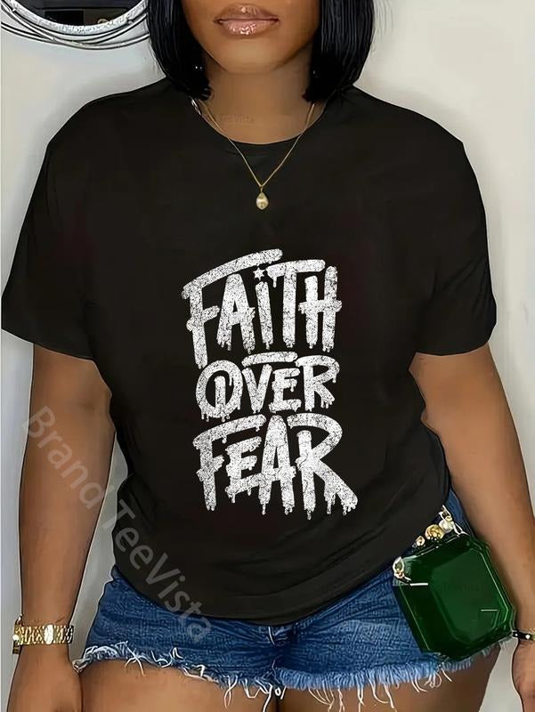100% cotton Faith Over Fear Christian Women Men Inspirational Graphic T-Shirt women graphic shirts Hoodie, Sweatshirt