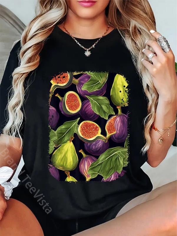 100% cotton Fig Fruit Botanical Design Lover Gardening Men Women T-Shirt women graphic shirts Hoodie, Sweatshirt