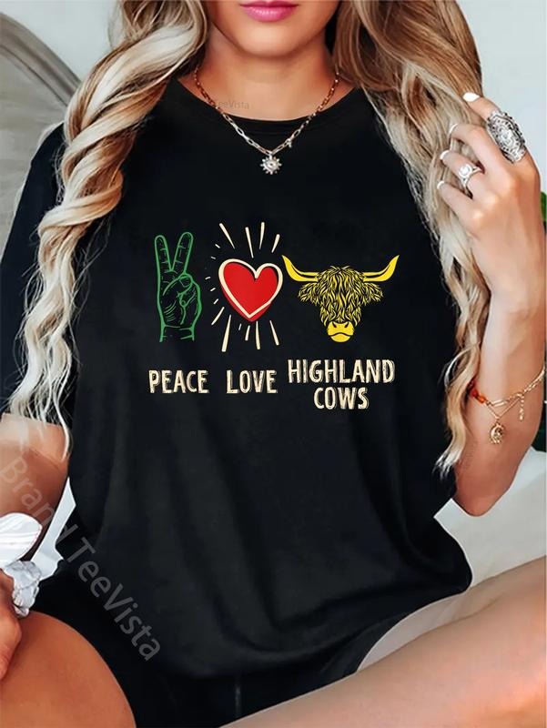 100% cotton Funny Cow Scotland Highland Cow Cattle Scottish Fun Lovers T-Shirt women graphic shirts Hoodie, Sweatshirt