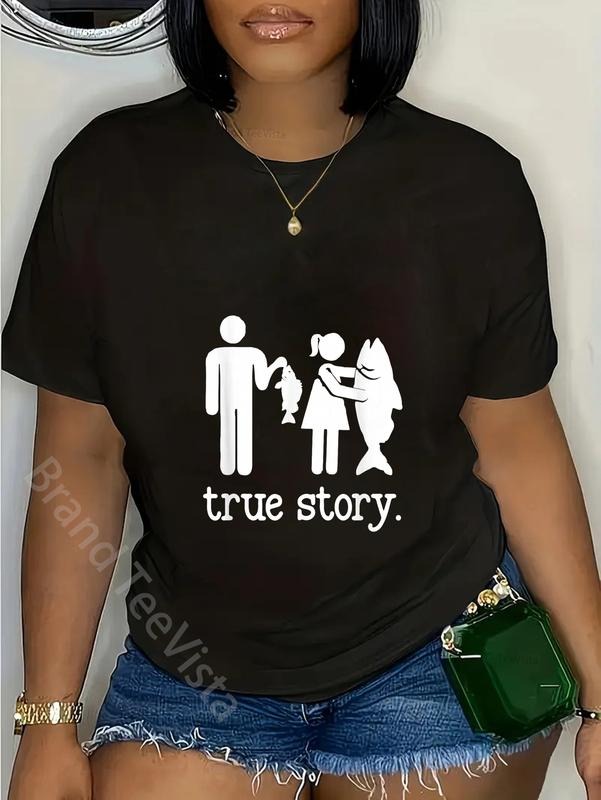 100% cotton Funny Fishing for Men Women True Story Fisherman T-Shirt women graphic shirts Hoodie, Sweatshirt