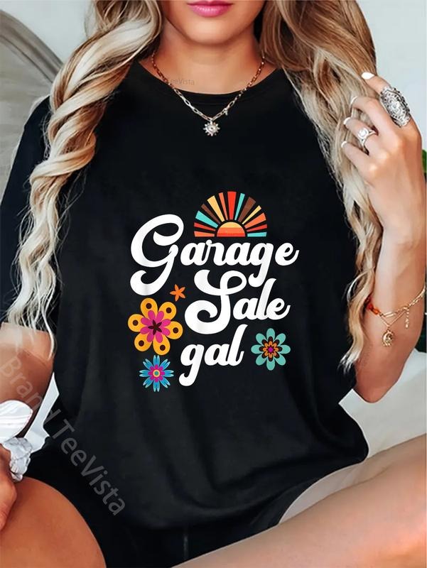100% cotton Garage Sale Gal Thrift Treasure Hunter Yard Sale Flea Market T-Shirt women graphic shirts Hoodie, Sweatshirt