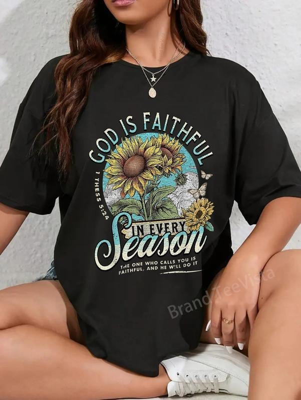 100% cotton God Is Faithful In Every Season T-Shirt women graphic shirts style 02 Hoodie, Sweatshirt | UrbanDripWear.com