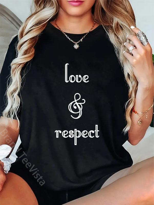 100% cotton HZ Cool Fun Tees love & respect T-Shirt women graphic shirts Hoodie, Sweatshirt | UrbanDripWear.com