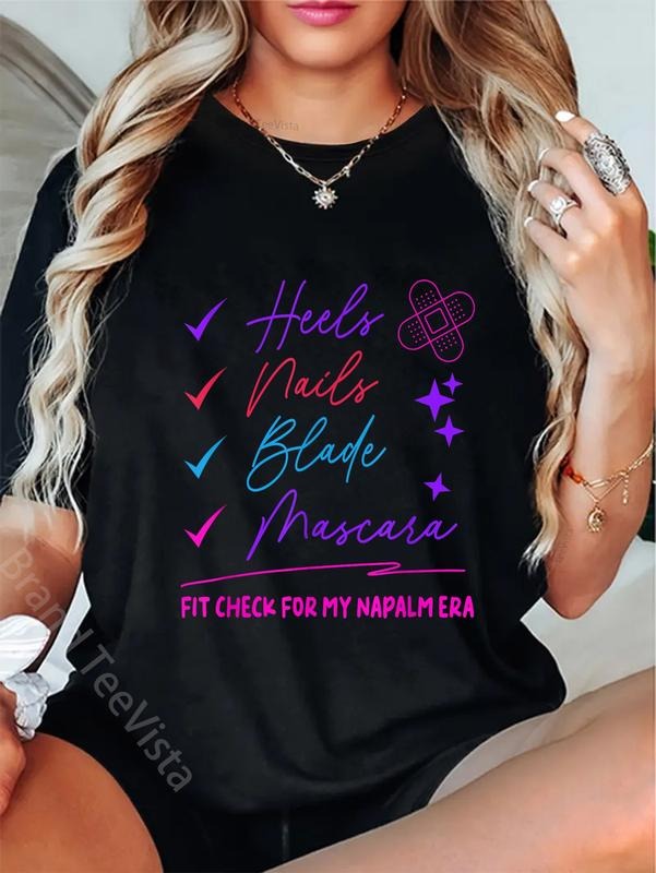 100% cotton Heels Nails Blade Mascara Fit Check for My Napalm Era T-Shirt women graphic shirts Hoodie, Sweatshirt