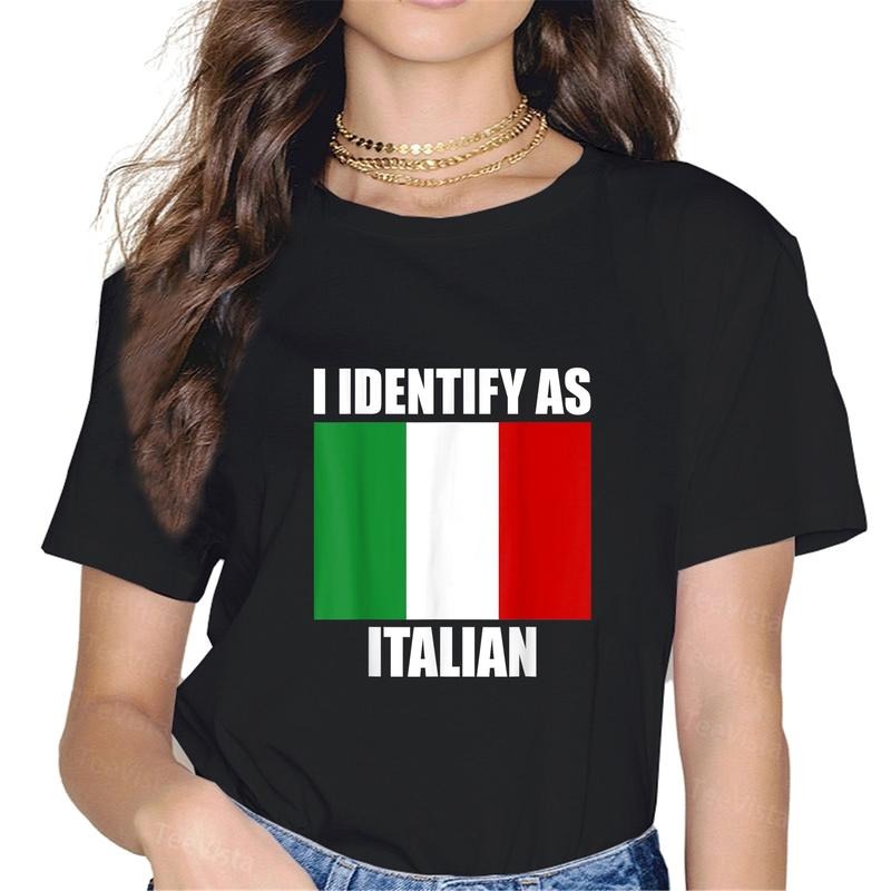 100% cotton I Identify As Italian T-Shirt women graphic shirts Hoodie, Sweatshirt | UrbanDripWear.com