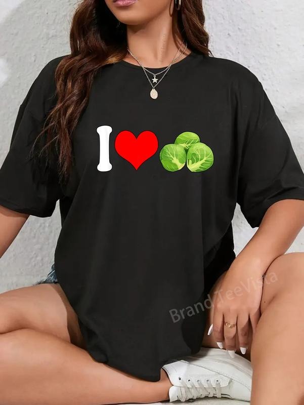 100% cotton I Love Brussels Sprouts Funny Vegetables T-Shirt women graphic shirts Hoodie, Sweatshirt | UrbanDripWear.com