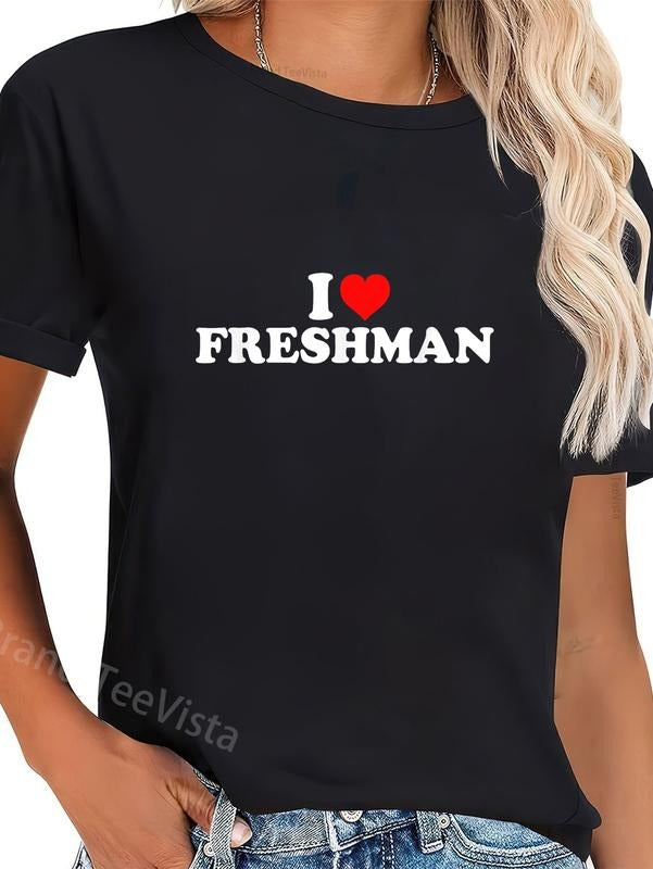 100% cotton I Love Freshman T-Shirt women graphic shirts Hoodie, Sweatshirt | UrbanDripWear.com