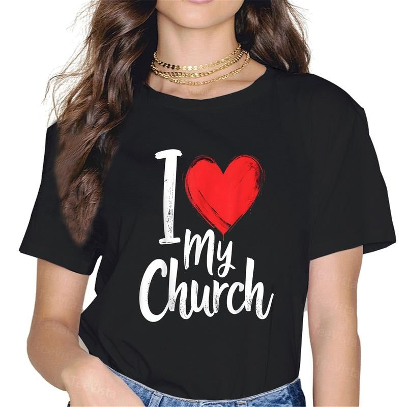 100% cotton I Love My Church Inspirational Christian T-Shirt women graphic shirts Hoodie, Sweatshirt | UrbanDripWear.com