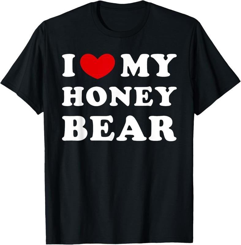 100% cotton I Love My Honey Bear, I Heart My Honey Bear T-Shirt women graphic shirts Hoodie, Sweatshirt | UrbanDripWear.com