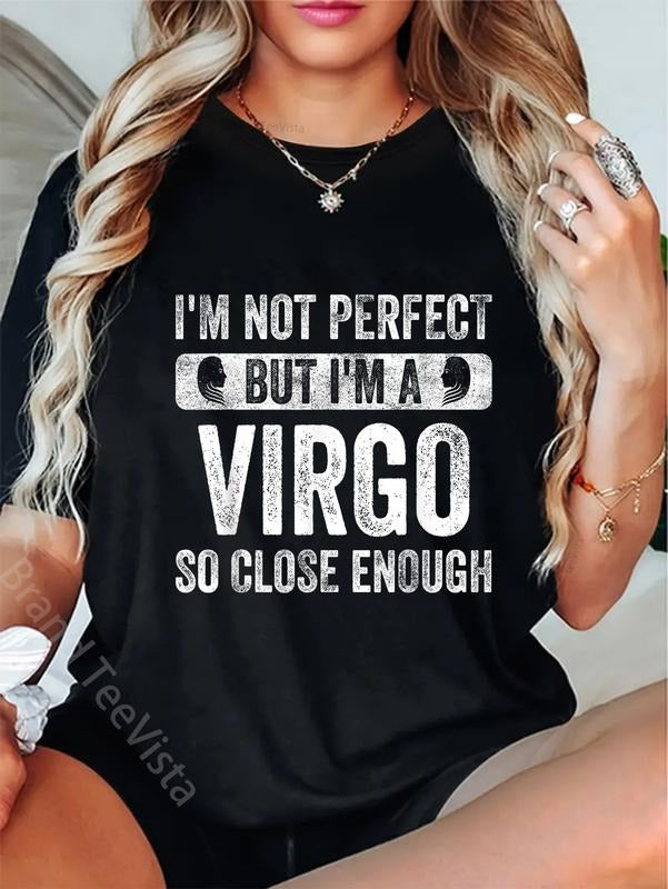 100% cotton I'm Not Perfect But I'm A Virgo Funny Horoscope Zodiac Sign T-Shirt women graphic shirts Hoodie, Sweatshirt
