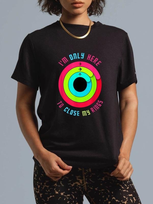 100% cotton I'm only here to close my rings T-Shirt casual Fashion graphic tees for women Hoodie, Sweatshirt