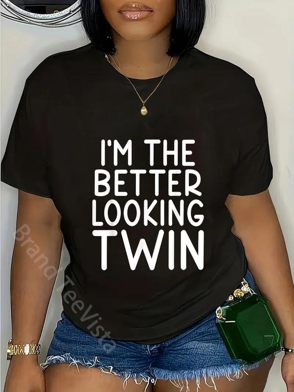 100% cotton Im the better looking Twin T-Shirt women graphic shirts Hoodie, Sweatshirt | UrbanDripWear.com