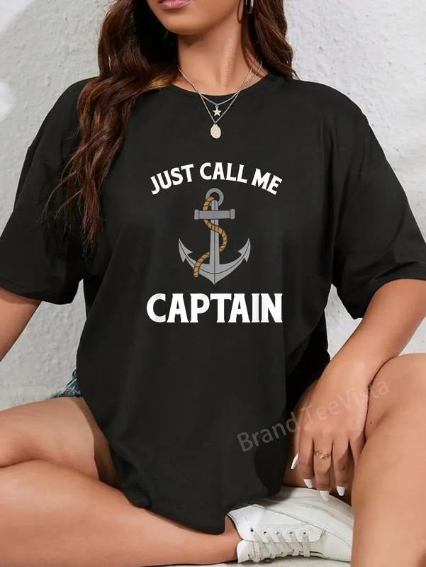 100% cotton Just Call Me Captain - Boat - Captain T-Shirt women graphic shirts Hoodie, Sweatshirt | UrbanDripWear.com