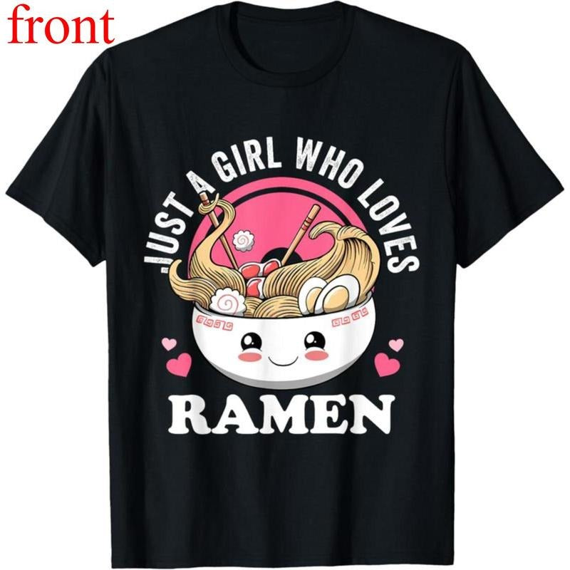 100% cotton Just a Girl Who Loves Ramen Japanese Noodles I love Ramen T-Shirt Hoodie, Sweatshirt | UrbanDripWear.com