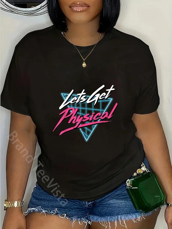 100% cotton Lets Get Physical Workout Gym Tee Totally Rad Retro 80'S T-Shirt women graphic shirts Hoodie, Sweatshirt