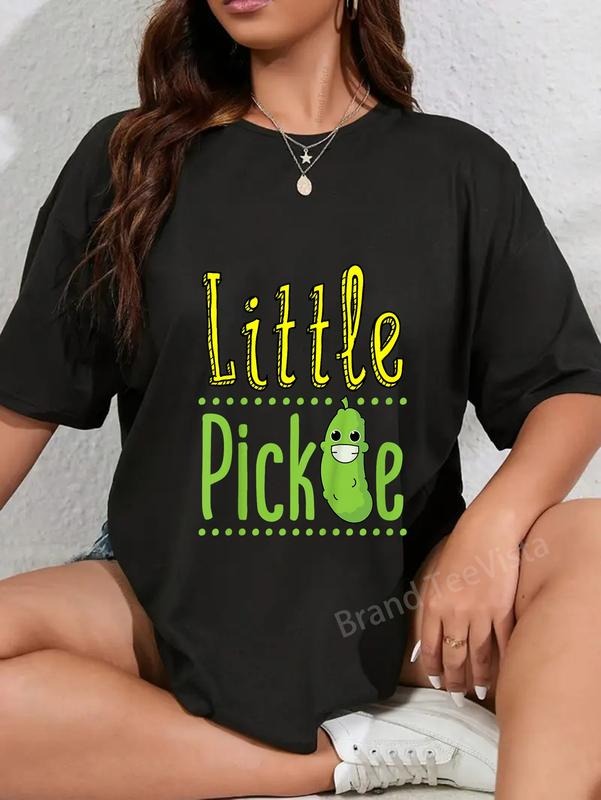 100% cotton Little Pickle Cute Pickles Vegetable Veggie Girl Boy Toddler T-Shirt women graphic shirts Hoodie, Sweatshirt