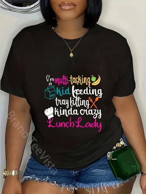 100% cotton Lunch Lady Multitasking Cafeteria Worker Appreciation Squad T-Shirt women graphic shirts Hoodie, Sweatshirt
