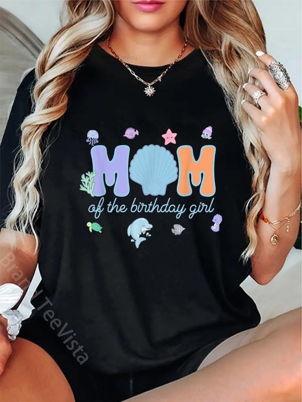 100% cotton Mom & Dad of The Birthday Girl One-der The Sea Mama and Dad T-Shirt women graphic shirts Hoodie, Sweatshirt
