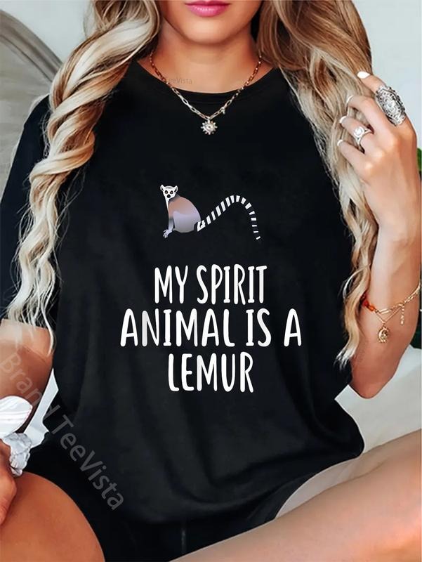 100% cotton My Spirit Animal Is A LEMUR T-Shirt Funny LEMURS T-Shirt women graphic shirts Hoodie, Sweatshirt