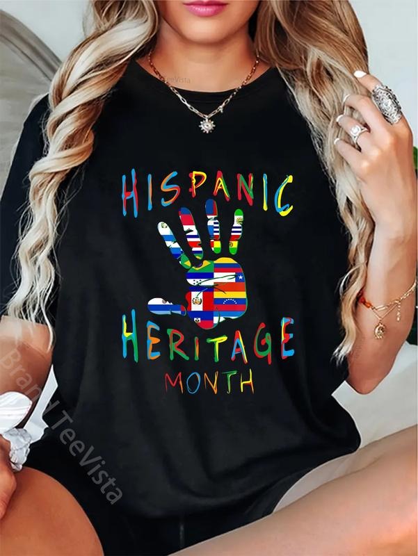 100% cotton National Hispanic Heritage Month T Shirt All countries T-Shirt women graphic shirts Hoodie, Sweatshirt