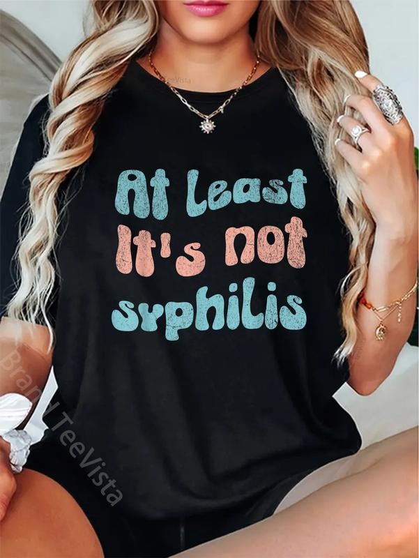 100% cotton Not Syphilis Funny Post Surgery Gag Retro Get Well Soon T-Shirt women graphic shirts Hoodie, Sweatshirt