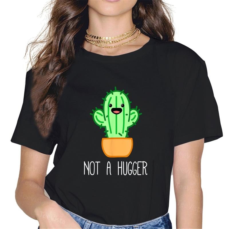 100% cotton Not a Hugger Cactus | Cute Kawaii Do Not Hug Meme T-Shirt women graphic shirts Hoodie, Sweatshirt