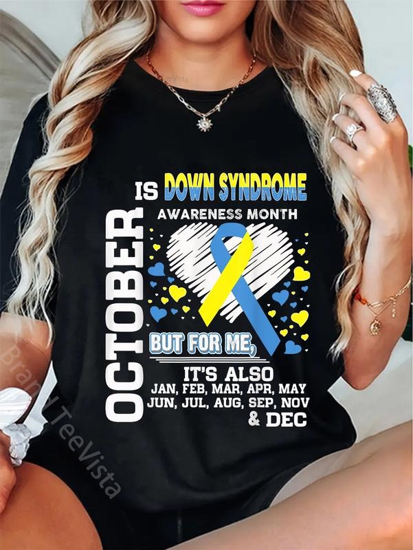 100% cotton October is Down Syndrome Awareness month T-Shirt women graphic shirts Hoodie, Sweatshirt | UrbanDripWear.com