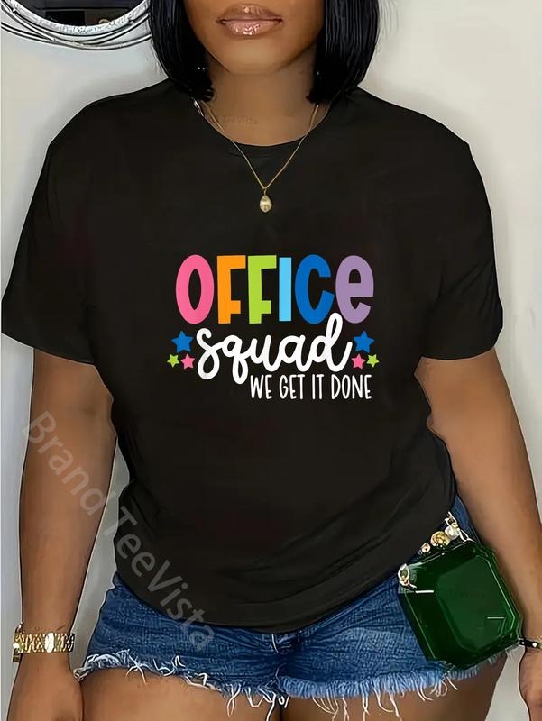100% cotton Office Squad We Get It Done Back To School Happy First Day T-Shirt women graphic shirts Hoodie, Sweatshirt