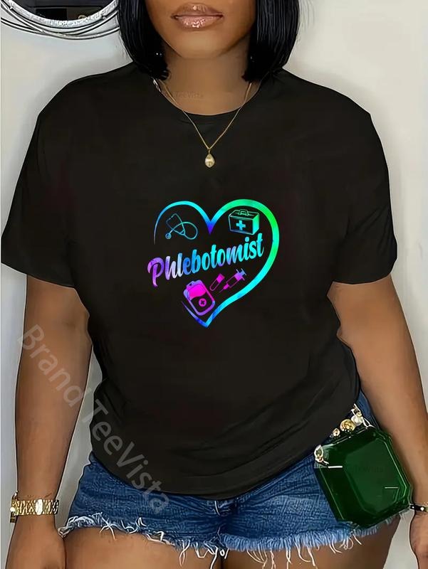 100% cotton Phlebotomist Tech Technician Heart Watercolor T-Shirt women graphic shirts Hoodie, Sweatshirt | UrbanDripWear.com