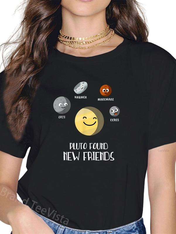100% cotton Pluto Dwarf Planet Friends Planets Space Funny Children T-Shirt women graphic shirts Hoodie, Sweatshirt