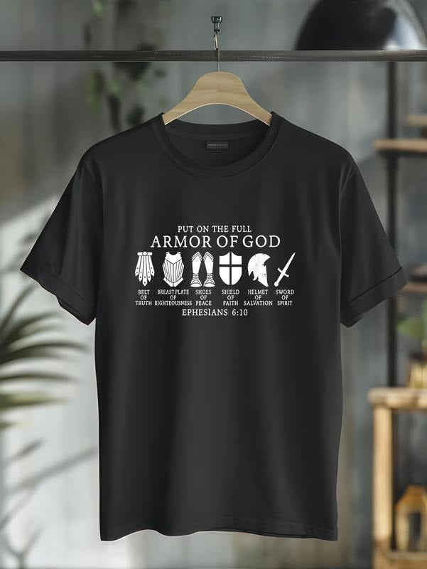 100% cotton Put On The Full Armor Of God T-Shirt casual Fashion graphic tees for women Hoodie, Sweatshirt | UrbanDripWear.com