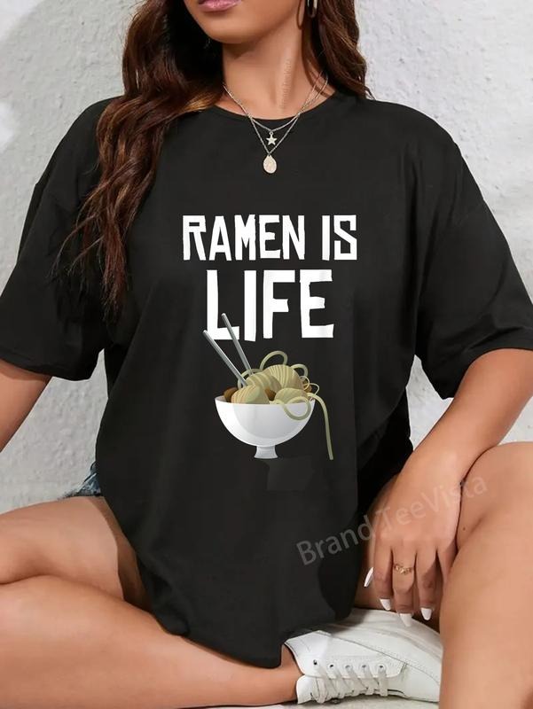 100% cotton Ramen Life Shirt Japanese Noodle Bowl T-Shirt women graphic shirts Hoodie, Sweatshirt | UrbanDripWear.com