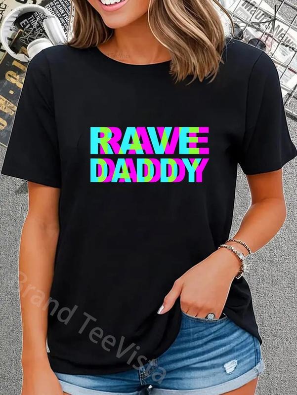 100% cotton Rave Daddy EDM Music Festival Father Optical Illusion Trippy T-Shirt women graphic shirts Hoodie, Sweatshirt