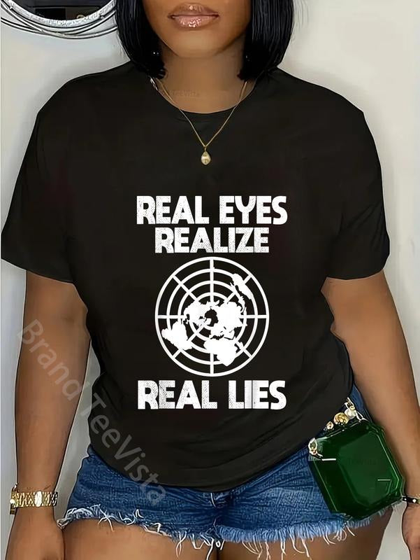 100% cotton Real Eyes Realize, Real Lies Spread Revolution T-Shirt women graphic shirts Hoodie, Sweatshirt