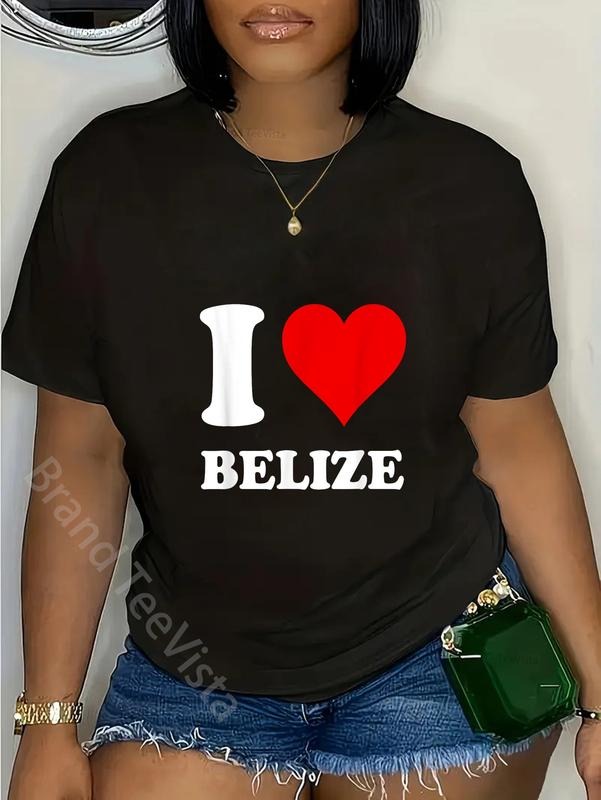 100% cotton Red Heart I Love Belize T-Shirt women graphic shirts Hoodie, Sweatshirt | UrbanDripWear.com