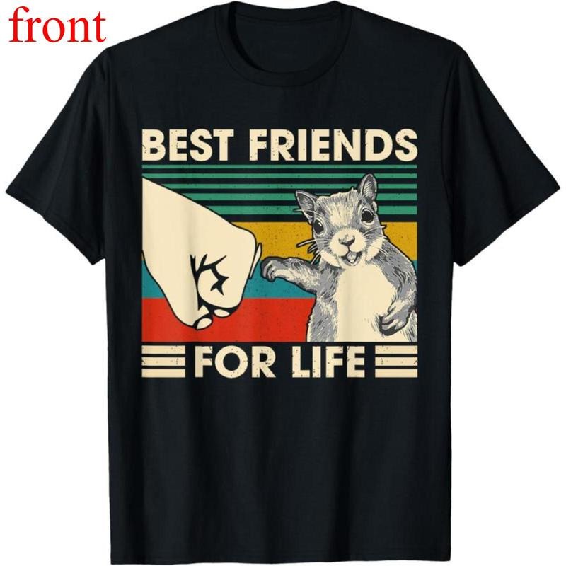 100% cotton Retro Vintage Squirrel Best Friend For Life Fist Bump T-Shirt Hoodie, Sweatshirt | UrbanDripWear.com