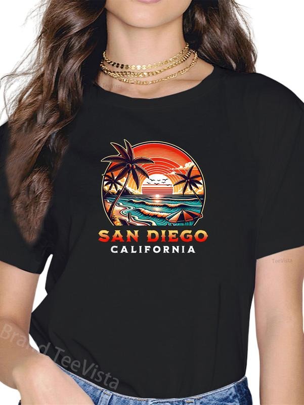 100% cotton San Diego California Beach Vintage San Diego T-Shirt women graphic shirts Hoodie, Sweatshirt | UrbanDripWear.com