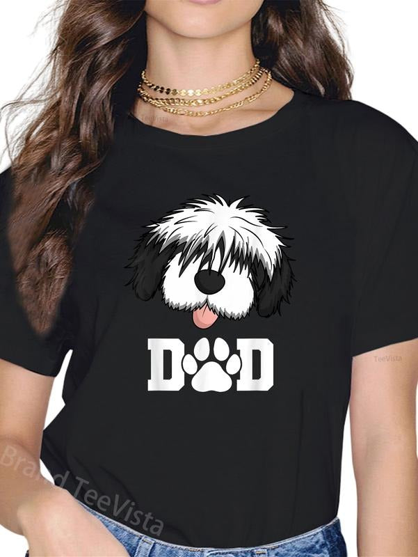 100% cotton Sheepadoodle Dad Father Gift Idea for Father's Day T-Shirt women graphic shirts Hoodie, Sweatshirt